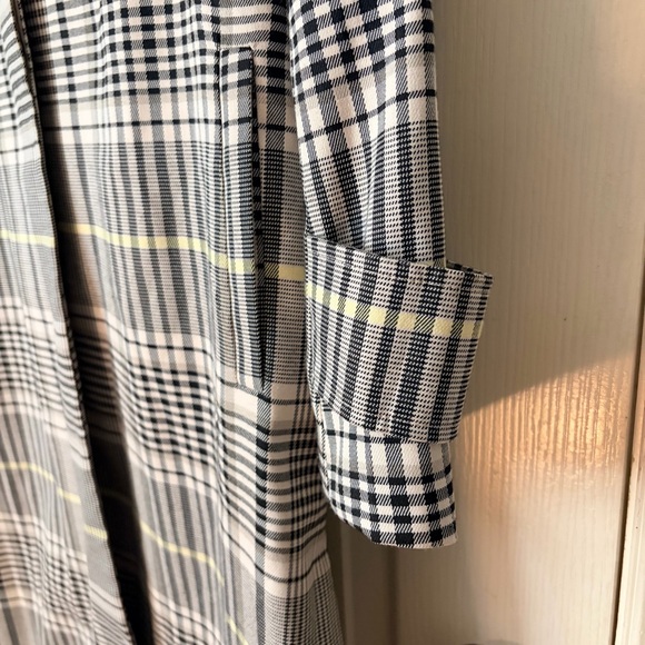 Anthropologie Avec Les Filles Long Lined Plaid Trench Coat Outerwear, Medium - Picture 6 of 16